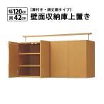 ショッピング本棚 本棚 大容量 扉付き 収納庫 上置き スリム 突っ張り 壁面収納 薄型 耐震 コミック マンガ 文庫本 収納 幅120cm 奥行42cm 爆買