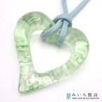 ショッピングバカラ 質屋 Baccarat バカラ クリスタルガラス オープンハート・サブレ ペンダント ジェード グリーン ネックレス 19k318-160 みいち質店
