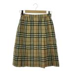 質屋 BURBERRY バーバリー スカート フレアスカート ボトムス ノバチェック ブラウン レディース ok360-7 みいち質店