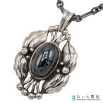 質屋 GEORG JENSEN ジョージジェンセン イヤーペンダント 2000 ヘマタイト ネックレス シルバー 925 約10.3g アクセサリー レディース yo684 みいち質店