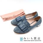 質屋 miumiu ミュウミュウ デニム リボン パンプス ビジュー ラインストーン サイズ37 24cm レディース シューズ 靴 袋1枚 H19452 みいち質店