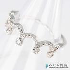 質屋 ete エテ リング 指輪 K10 ダイヤ D0.04 約1.2g 約9号 シルバーカラー アクセサリー レディース 25k588-3-2 みいち質店