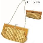 完売 パーティーバック ゴールド　パーティードレス 結婚式 バッグ ビーズ縁取りサテンプリーツ クラ ...