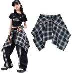 つけ裾 チェック柄【A】ダンス衣装 ヒップホップ シャ