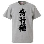 おもしろTシャツ 奇行種 ギフト プレゼント 面白 メンズ 半袖 無地 漢字 雑貨 名言 パロディ 文字