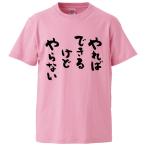 おもしろTシャツ やればできるけどやらない  ギフト プレゼント 面白 メンズ 半袖 無地 漢字 雑貨 名言 パロディ 文字