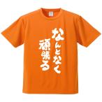 おもしろTシャツ みかん箱 なんとなく頑張る メンズ レディース ドライ 速乾 ポリエステル 半袖