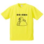 おもしろTシャツ みかん箱 寝耳に炭酸水 メンズ レディース ドライ 速乾 ポリエステル 半袖
