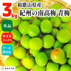 ショッピング梅 【先行予約】 南高梅 青梅 秀品 3kg サイズミックス 和歌山県産 紀州有田 産地直送 クール便対応 梅酒作り用 梅ジュース作り用 【みかんの会】