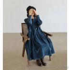 コーデュロイワンピース コーデュロイ ワンピース レディース 春秋 ロングワンピース ロング丈 フレアワンピース フレア 長袖 無地 クルーネック 丸首 大きいサ