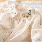 シャツ ブラウス 長袖 半袖 花柄 刺繍 総柄  春 夏 秋 冬 シャツブラウス レディース ブラウス 森ガール トップス 半袖シャツ 長袖シャツ 大きいサイズ