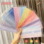 マスク 不織布 個包装 虹色 広幅平ゴム 50/100枚 大人用 耳痛くない 使い捨て 無地 マスク 3層構造 柔らかい 通勤 ウイルス対策 通学 マスク