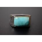 24 上品 天然 トルコ石 メンズ リング 四角 長方形 薄緑青 ターコイズ 指輪 メンズ 母の日フ ...