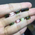 247-14 在庫一掃 天然 ピンク グリーン トルマリン 長方形 ルース 裸石 電気石  手作り  ...