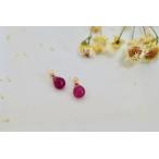 14kgfピアス goldfilledピアス ゴールドフィルドピアス Rubyピアス ルビーピアス 6088