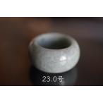 Mika-Jewelry-HS160 美品 23.0号 ミャンマー産 天然 本翡翠 リング 指輪 硬玉 くりぬき 誕生石