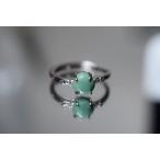 RS7-34シルバー青緑色天然ター...