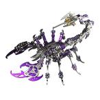 3Dメタルパズルサソリモデル、DIYアセンブリ取り外し可能なパープルスコーピオンキングモデルステンレススチールビルディングキットメタルジグソーパズル