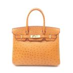 エルメス バーキン30 チェスナッツ ブランドオフ HERMES その他 ハンドバッグ オーストリッチ 中古 レディース