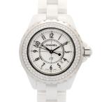 シャネル J12 ダイヤベゼル ブランドオフ CHANEL セラミック 腕時計 セラミック 中古 レディース