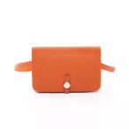  Hermes dogomposhu orange бренд off HERMES прочее сумка-пояс togo б/у женский 