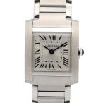 爆買 カルティエ タンクフランセーズ SM ブランドオフ CARTIER ステンレススチール 腕時計 SS 中古 レディース