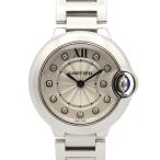 カルティエ バロンブルー SM 11Pダイヤ ブランドオフ CARTIER ステンレススチール 腕時計 SS 中古 レディース