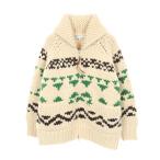 ハイク カウチンセーター ジップアップニットジャケット ブランドオフ HYKE ウール ニット 中古 レディース