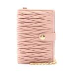 ショッピングミュウミュウ ミュウ ミュウ マテラッセ ブランドオフ Miu Miu レザー カードケース ラムスキン 中古 レディース