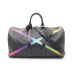  Louis * Vuitton ключ poru частота lie-ru50 бренд off LOUIS VUITTON сумка "Boston bag" Taiga * Rainbow б/у мужской 
