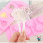 2 шт упаковка пара следы силикон roli pop type палочка имеется 6 емкость шоколад твердый сладости - кошка собака домашнее животное принт мороженое конструкция phone Dan 
