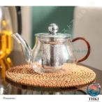  жаростойкий стекло стекло заварной чайник teapot Северная Европа посуда модный жаростойкий teapot стекло микроволновая печь соответствует симпатичный белый горячая вода цветок .. чай с цветком легкий в использовании рекомендация 