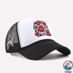  колпак для мужчин и женщин "губа" Logo вышивка сетка "дышит" машина b козырек навес Street hip-hop casual хлопок полиэстер регулировщик имеется чёрный 