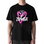 Tシャツ tシャツ ZUMBA ハート 半袖 ゆったり 白 黒 コーデ コスパ おすすめ コットン 綿 work ワーク オリジナル 半袖 丸首 大き