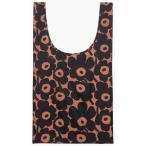 マリメッコ　SMARTBAG　エコバッグ　MINI-UNIKKO　ミニウニッコ　ブラウン×ブラック