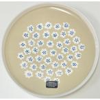 マリメッコ　PUKETTI　プケッティ　PLATE　プレート　20CM　ベージュ×ブルー　日本限定