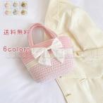 ミニバッグ かごバッグ かばん レディース ストローバッグ サマーバッグ ショルダー トートバッグ レディース 花柄 蝶結び 手提げ 大容量 旅行 海 北欧 夏