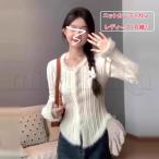 ニットカーディガン レディース セーター  秋 冬 ショート丈 可愛い ファー ニット アウター トップス おしゃれ アンチーク 起毛 羽織り リブ編み ニットコート