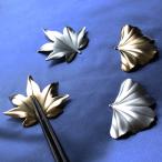 紅葉の葉の箸置きゴールド
