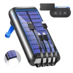 ショッピング手回し ソーラーモバイルバッテリー 22.5W/PD18W 61200mAh 【2025新登場 & 急速充電 】 手回し充電 ソーラーチャージャー 防災