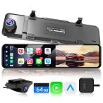 ショッピングドライブレコーダー JADO ドライブレコーダー ミラー型 CarPlayとAndroidAuto【最新 拡大ズーム機能 EU新基準統一法案の高耐久 TypeC】人