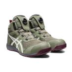 ショッピングアシックス 安全靴 アシックス 安全靴 ウィンジョブ CP214 BOA ライケングリーン×ホワイト ハイカット 1271A056.300