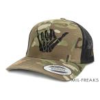 URT *BONE SHAKA~ RETRO TRUCKER сетчатая кепка мульти- cam 