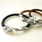Yahoo! Yahoo!ショッピング(ヤフー ショッピング)ブレスレット メンズ DAgDART ウロボロス ドラゴン 蛇 龍 シルバー レザー DB-166