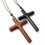 ネックレス 大きな木製クロス ペンダント ウッドクロス KN32007