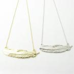 Yahoo! Yahoo!ショッピング(ヤフー ショッピング)ネックレス フェザー 羽根 シンプル チェーン ゴールドカラー シルバーカラー 両吊り KN35011