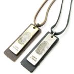 Yahoo! Yahoo!ショッピング(ヤフー ショッピング)ネックレス プレート 指紋 レザーネックレス 革 アンティーク KN39044