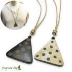 Yahoo! Yahoo!ショッピング(ヤフー ショッピング)ネックレス レディース ウッド 三角 ドット 水玉 ナチュラル 木製 KN48021