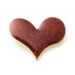 ブローチ キュートなハートのキラキラブローチ ピンブローチ KS43006