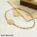 ブレスレット メンズ マリア 不思議のメダイ シルバー ゴールドコート ダイヤモンド RoyalStagZEST K23RGP SBR26-005